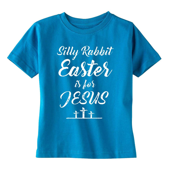 XtraFly Apparel Boys Silly Rabbit Jesus Cross Easter Crewneck Short Sleeve T-shirt