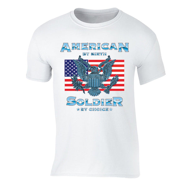XtraFly Apparel Men's Soldier by Choice Military Pow Mia Crewneck Short Sleeve T-shirt