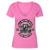 XtraFly Apparel Women's Motorcycle Vets Veteran Military Pow Mia V-neck Short Sleeve T-shirt