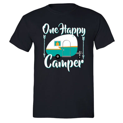 XtraFly Apparel Men's Happy Camper RV Camping Novelty Gag Crewneck Short Sleeve T-shirt