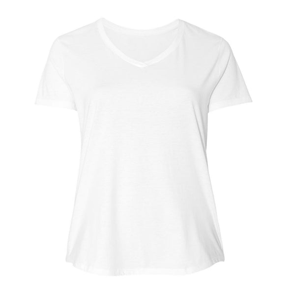 XtraFly Apparel Women's Plus Size Active Plain Basic V-neck Short Sleeve T-shirt