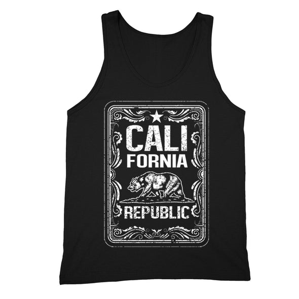 XtraFly Apparel Men's Vintage Cali Bear California Pride Tank-Top