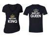 XtraFly Apparel Rey Reina King Queen Valentine's Matching Couples Short Sleeve T-shirt