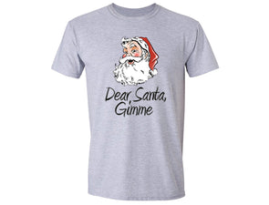 XtraFly Apparel Men's Dear Santa Gimme Ugly Christmas Crewneck Short Sleeve T-shirt