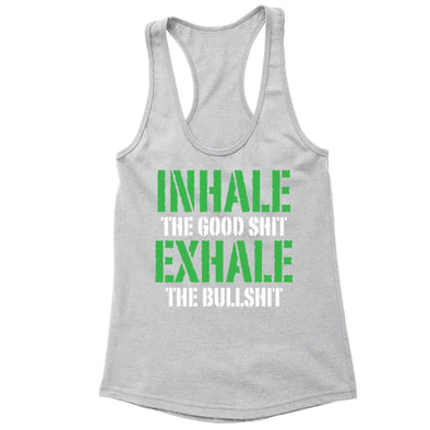 XtraFly Apparel Women's Inhale Good Shit Exhale  Racer-back Tank-Top