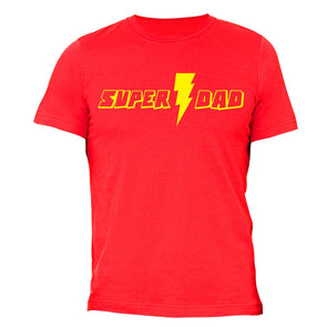 XtraFly Apparel Men's Super Dad Father's Day Crewneck Short Sleeve T-shirt