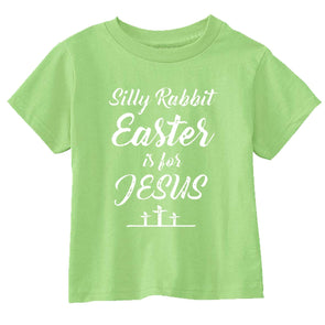 XtraFly Apparel Boys Silly Rabbit Jesus Cross Easter Crewneck Short Sleeve T-shirt