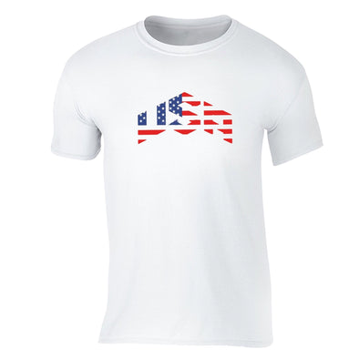 XtraFly Apparel Men's USA Flag American Pride Crewneck Short Sleeve T-shirt