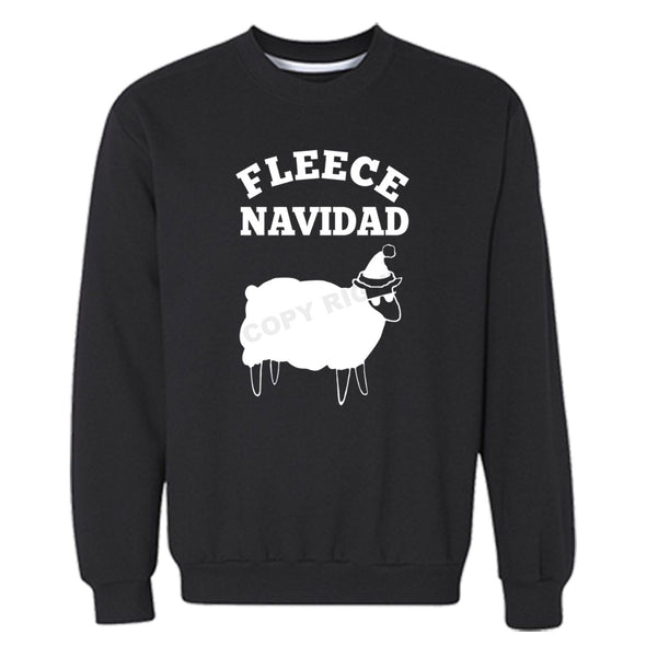 XtraFly Apparel Fleece Navidad Ugly Christmas Pullover Crewneck-Sweatshirt