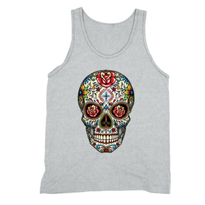 XtraFly Apparel Men's Muerte Cross Sugarskull Skulls Day Of Dead Tank-Top