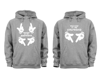 XtraFly Apparel Property BF GF Valentine's Matching Couples Hooded-Sweatshirt Pullover Hoodie