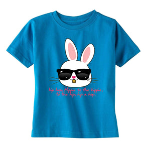 XtraFly Apparel Boys Hip Hop Bunny Easter Crewneck Short Sleeve T-shirt