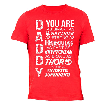 XtraFly Apparel Men's Daddy Superhero Thor Father's Day Crewneck Short Sleeve T-shirt