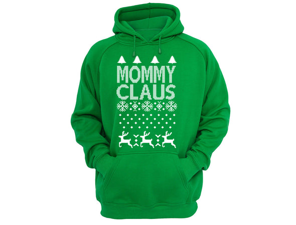 XtraFly Apparel Daddy Mommy Claus Santa Ugly Christmas Hooded-Sweatshirt Pullover Hoodie