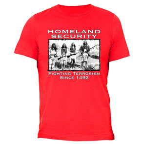 XtraFly Apparel Men's Homeland Security Native 2nd Amendment Crewneck Short Sleeve T-shirt