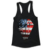 XtraFly Apparel Women's American Flag Distressed 4th of July Racer-back Tank-Top