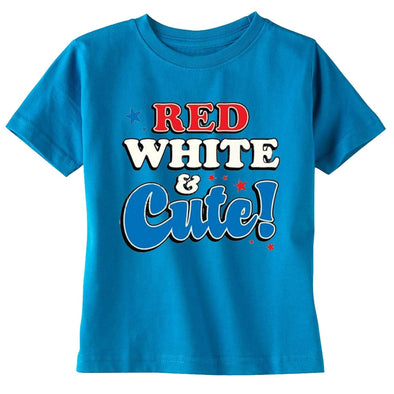 XtraFly Apparel Boys Red White Cute Flag American Pride Crewneck Short Sleeve T-shirt