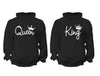 XtraFly Apparel Queen King Reina Rey Valentine's Matching Couples Hooded-Sweatshirt Pullover Hoodie