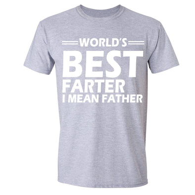 XtraFly Apparel Men's World's Best Farter Father's Day Crewneck Short Sleeve T-shirt