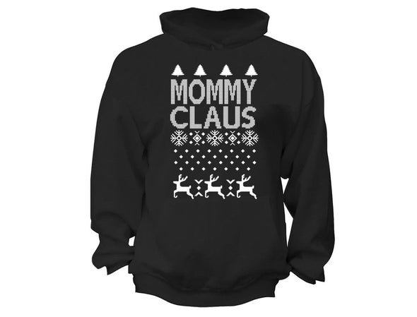 XtraFly Apparel Daddy Mommy Claus Santa Ugly Christmas Hooded-Sweatshirt Pullover Hoodie