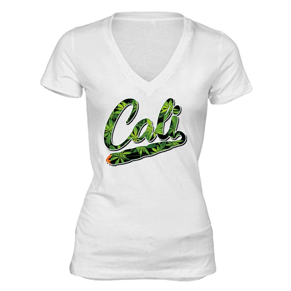XtraFly Apparel Women's CA Cali Blunt 420  V-neck Short Sleeve T-shirt