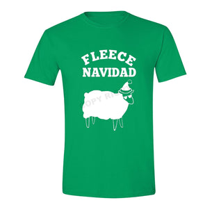 XtraFly Apparel Men's Fleece Navidad Ugly Christmas Crewneck Short Sleeve T-shirt