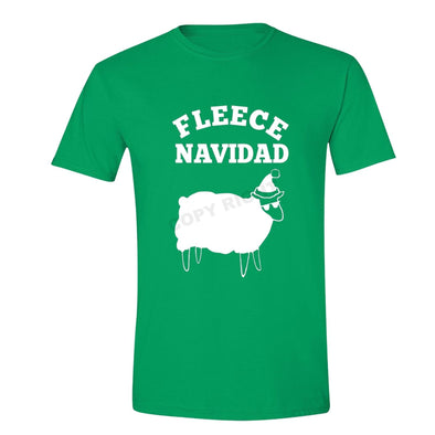 XtraFly Apparel Men's Fleece Navidad Ugly Christmas Crewneck Short Sleeve T-shirt