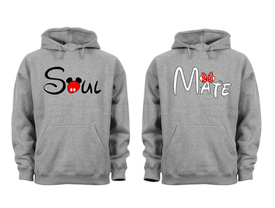 XtraFly Apparel Soul Mate Valentine's Matching Couples Hooded-Sweatshirt Pullover Hoodie
