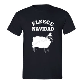 XtraFly Apparel Men's Fleece Navidad Ugly Christmas Crewneck Short Sleeve T-shirt
