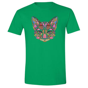 XtraFly Apparel Men's Cat Pussy Cat Pink Tribal Animal Crewneck Short Sleeve T-shirt