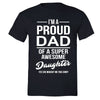 XtraFly Apparel Men's I'm a Proud Dad Father's Day Crewneck Short Sleeve T-shirt