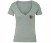 XtraFly Apparel Women's Some Gave All Eagle Pocket Military Pow Mia V-neck Short Sleeve T-shirt