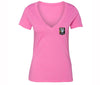 XtraFly Apparel Women's Eagle Pocket Military Pow Mia V-neck Short Sleeve T-shirt