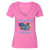 XtraFly Apparel Women's Soldier by Choice Military Pow Mia V-neck Short Sleeve T-shirt