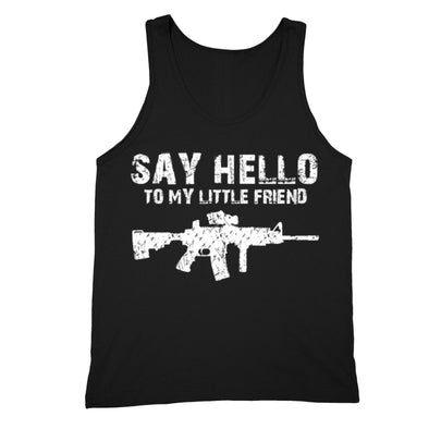 XtraFly Apparel Men's Say Hello Rifle 2nd Amendment Tank-Top