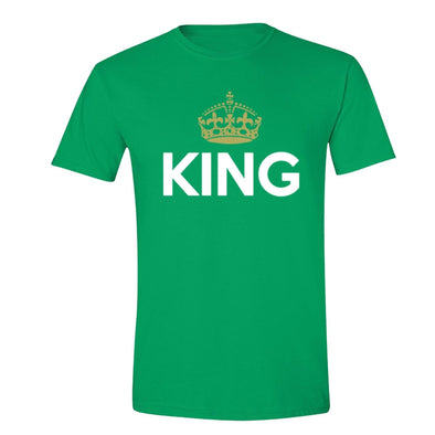 XtraFly Apparel Men's King Golden Crown Matching Couples Crewneck Short Sleeve T-shirt