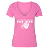 XtraFly Apparel Women's Dog Tags Military Pow Mia V-neck Short Sleeve T-shirt