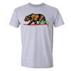 XtraFly Apparel Men's Surfing Bear California Pride Crewneck Short Sleeve T-shirt