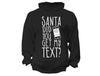 XtraFly Apparel Santa Did You Get My Text Ugly Christmas Hooded-Sweatshirt Pullover Hoodie