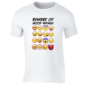 XtraFly Apparel Men's Mood Swings Emoji Novelty Gag Crewneck Short Sleeve T-shirt