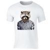 XtraFly Apparel Men's Raccoon in Sweater Animal Lover Crewneck Short Sleeve T-shirt