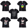 XtraFly Apparel Girls Easter Bunny Rabbit Crewneck Short Sleeve T-shirt