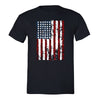 XtraFly Apparel Men's American Flag Distressed 4th of July Crewneck Short Sleeve T-shirt