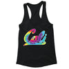 XtraFly Apparel Women's Cali Tie Dye CA California Pride Racer-back Tank-Top