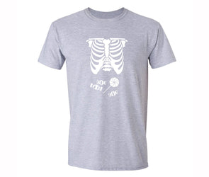 XtraFly Apparel Men's Skeleton Candy Belly Halloween Pumpkin Crewneck Short Sleeve T-shirt