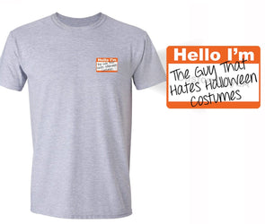 XtraFly Apparel Men's Pocket Guy that Hates Halloween Pumpkin Crewneck Short Sleeve T-shirt