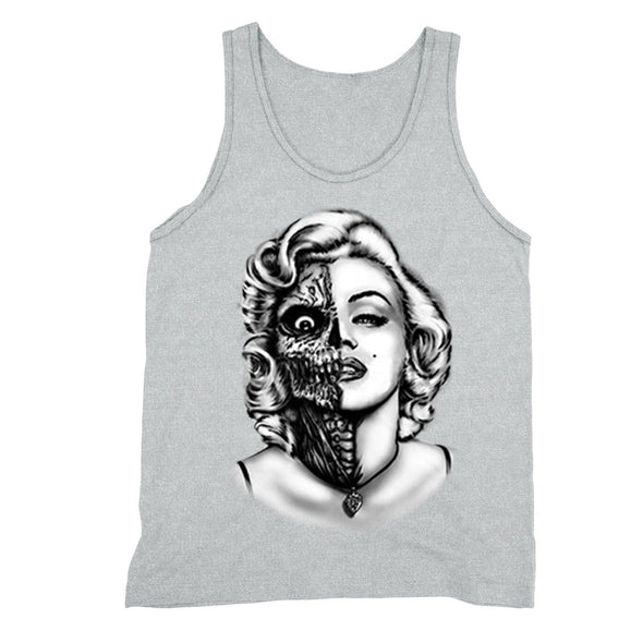 XtraFly Apparel Men's Zombie Skull Marilyn Monroe Tank-Top