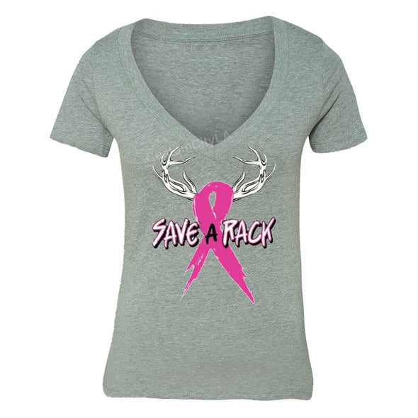 XtraFly Apparel Women's Breast Cancer Awareness V-neck Short Sleeve T-shirt