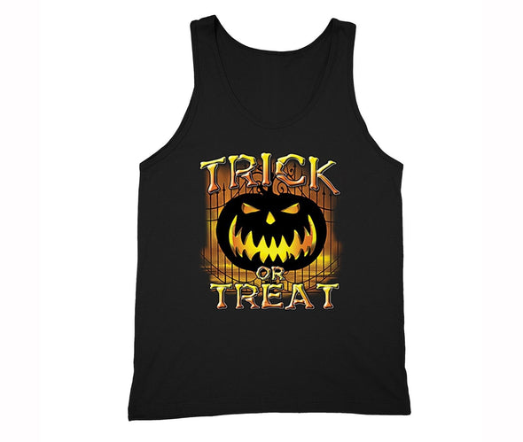 XtraFly Apparel Men's Trick or Treat Bones Halloween Pumpkin Tank-Top