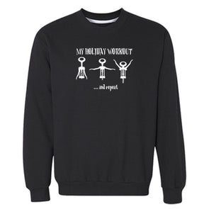 XtraFly Apparel My Holiday Workout Ugly Christmas Pullover Crewneck-Sweatshirt